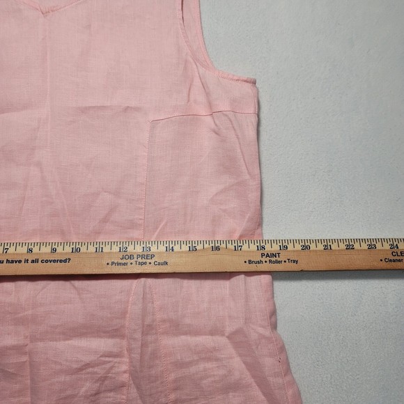 Love Linen J JILL Size XS Pink 100% Linen TANK DRESS Sleeveless Women’s - Picture 6 of 12